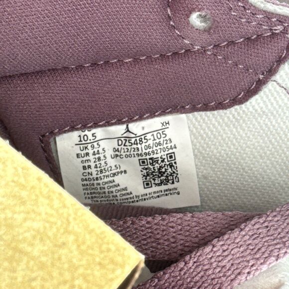 Air Jordan 1 Retro High OG Mauve Sky J Mauve-White DZ5485-105 10.5 Mens/12 Women main image 6
